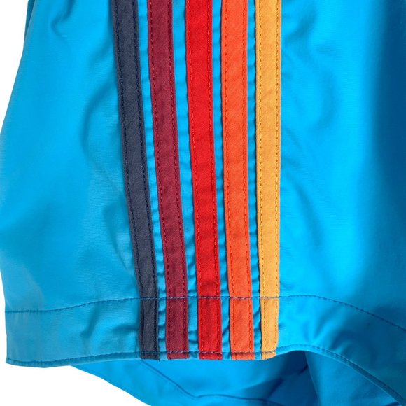 Aviator Nation Men's 5 Rainbow Stripe Flex Board Shorts in Antigua Blue Size 33 - Picture 5 of 9